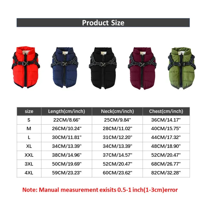 Soft Warm Dog Harness Jacket -  Tenini Strive Pet