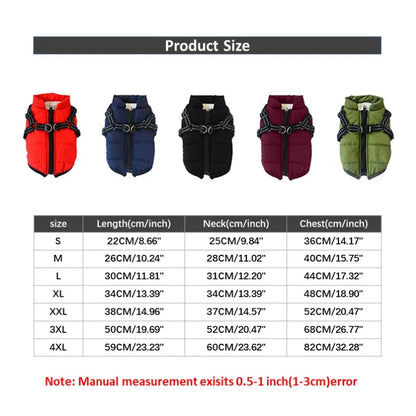 Soft Warm Dog Harness Jacket -  Tenini Strive Pet