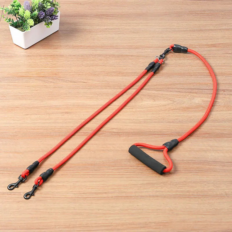 Dog Nylon Rope Double Leash -  Tenini Strive Pet