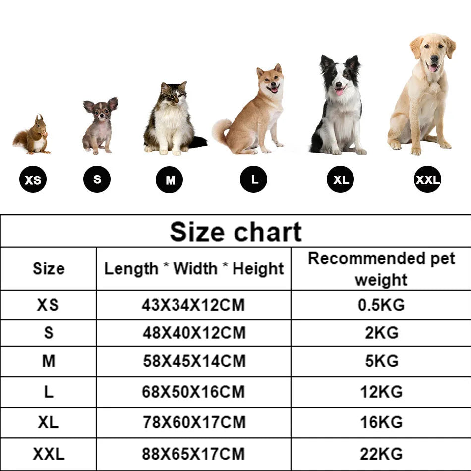 Dog Square Plush Kennel Bed -  Tenini Strive Pet