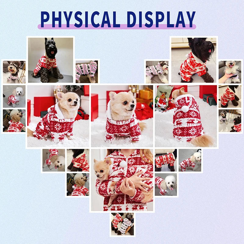 Winter Dog Christmas Jumpsuit -  Tenini Strive Pet