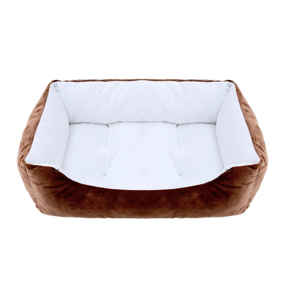 Dog Square Plush Kennel Bed -  Tenini Strive Pet