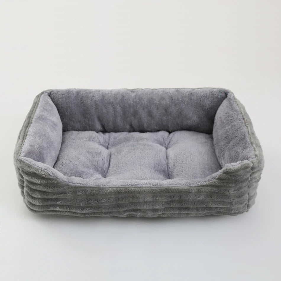 Dog Square Plush Kennel Bed -  Tenini Strive Pet