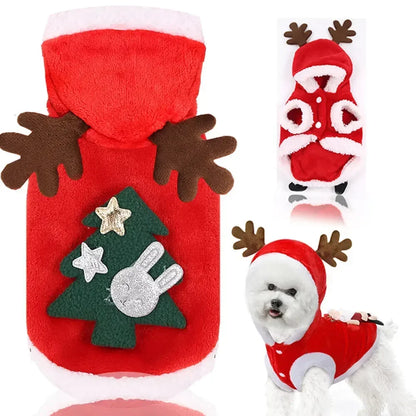 Dog Elk Santa Claus Hoodies -  Tenini Strive Pet