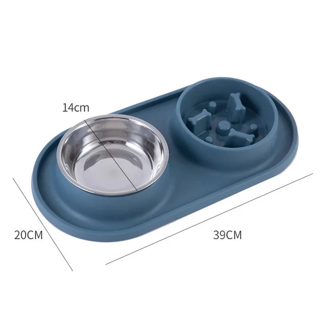 Pet Stainless Steel Silicone Base Bowl -  Tenini Strive Pet