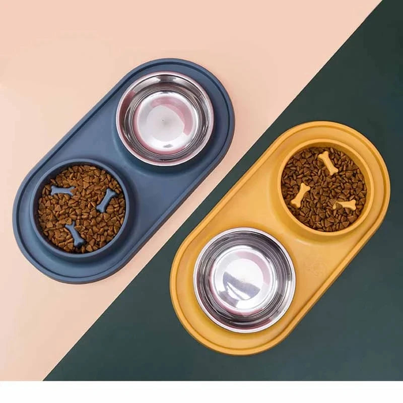 Pet Stainless Steel Silicone Base Bowl -  Tenini Strive Pet