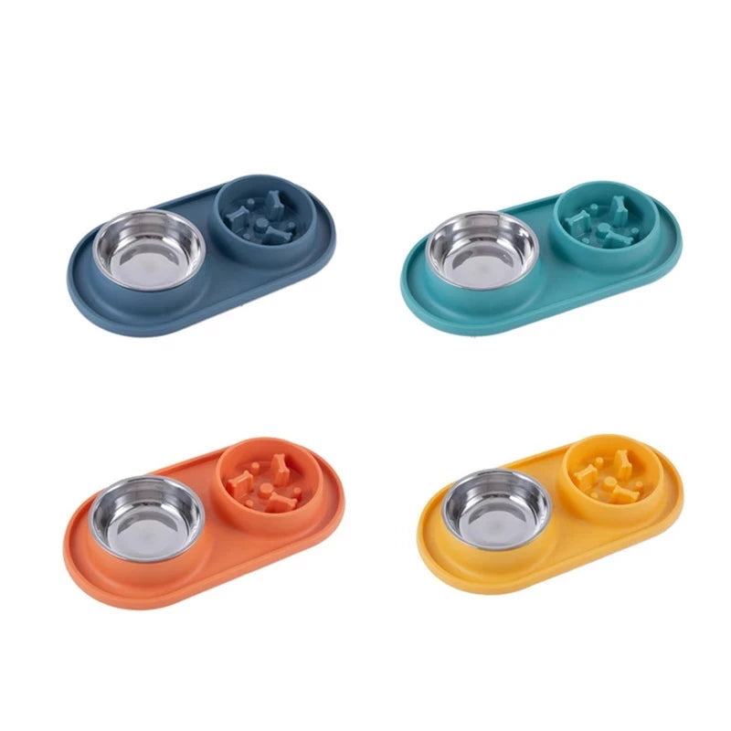 Pet Stainless Steel Silicone Base Bowl -  Tenini Strive Pet