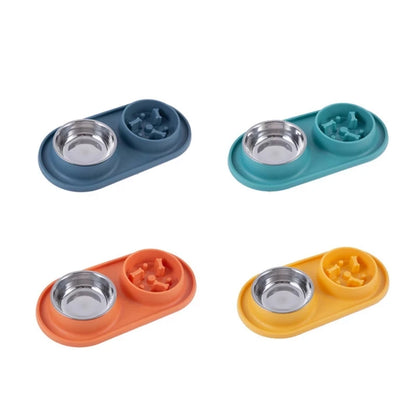 Pet Stainless Steel Silicone Base Bowl -  Tenini Strive Pet