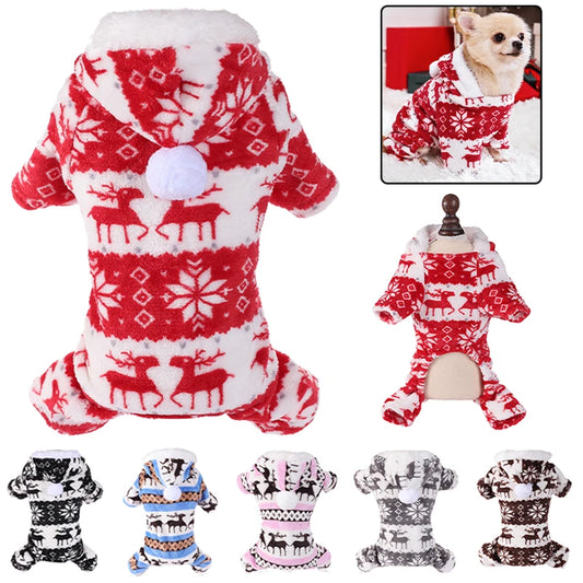Winter Dog Christmas Jumpsuit -  Tenini Strive Pet