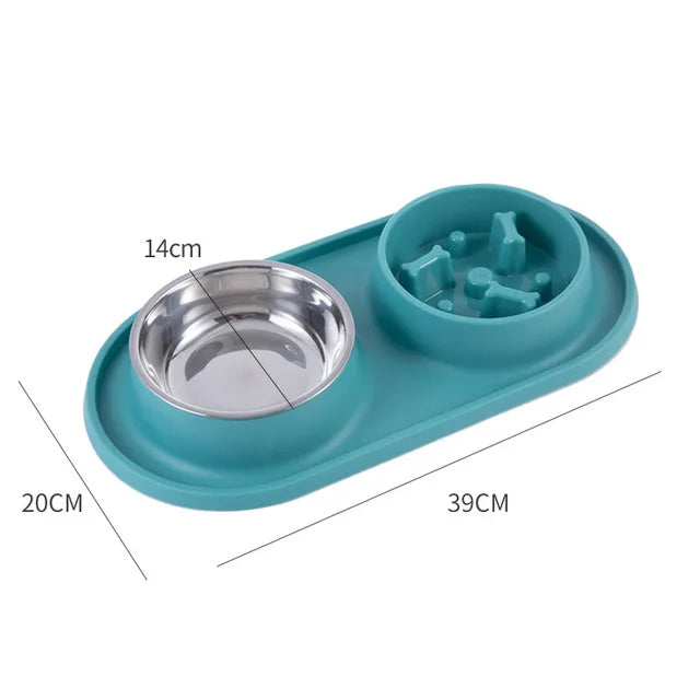 Pet Stainless Steel Silicone Base Bowl -  Tenini Strive Pet