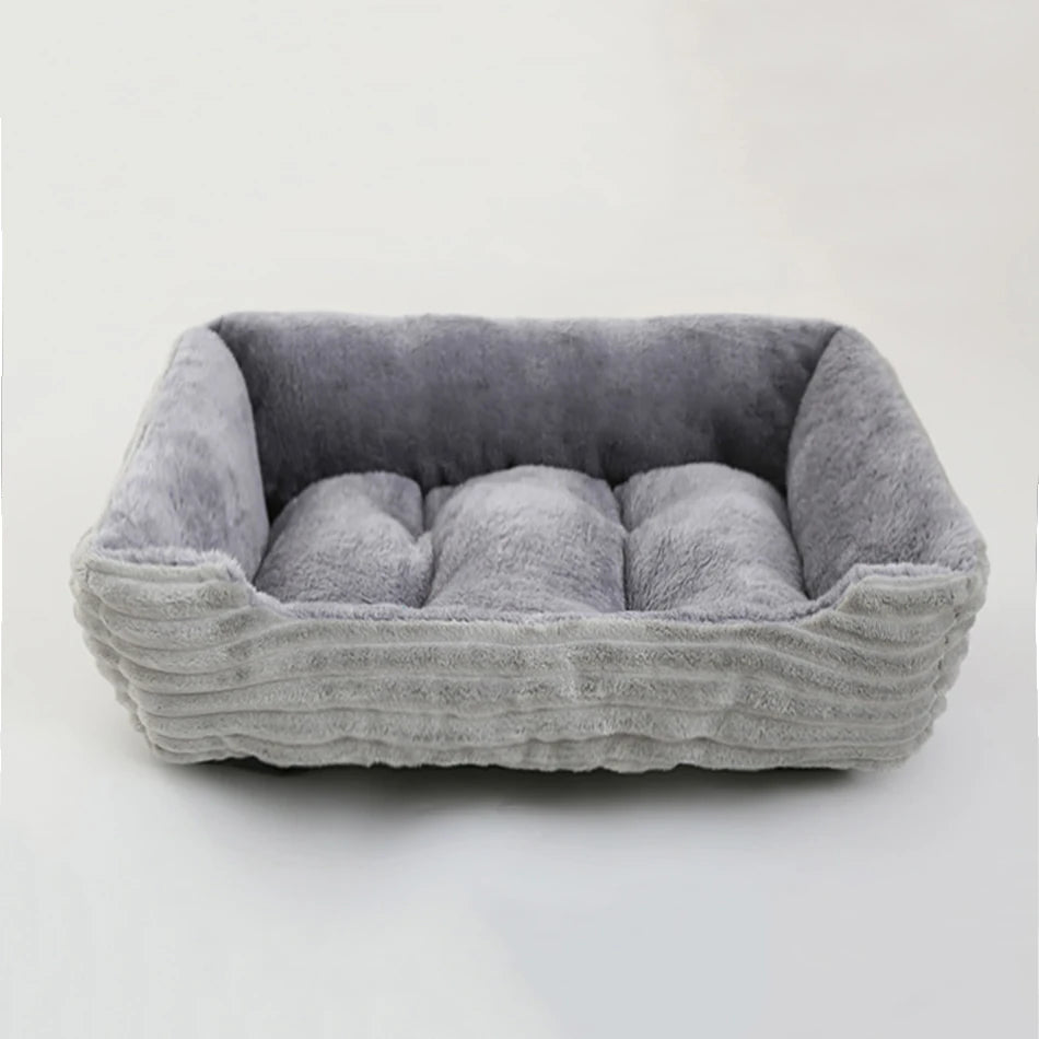 Dog Square Plush Kennel Bed -  Tenini Strive Pet