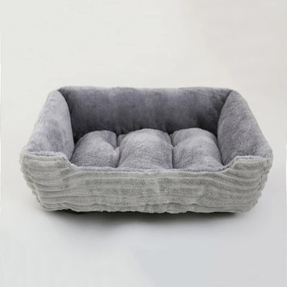 Dog Square Plush Kennel Bed -  Tenini Strive Pet
