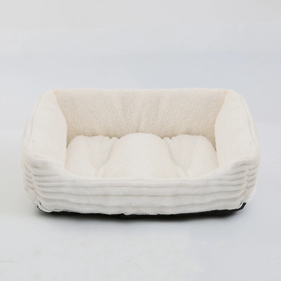 Dog Square Plush Kennel Bed -  Tenini Strive Pet