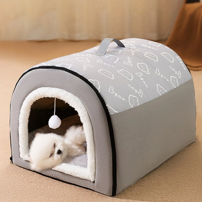 Warm Dog House Sleeping Bed -  Tenini Strive Pet