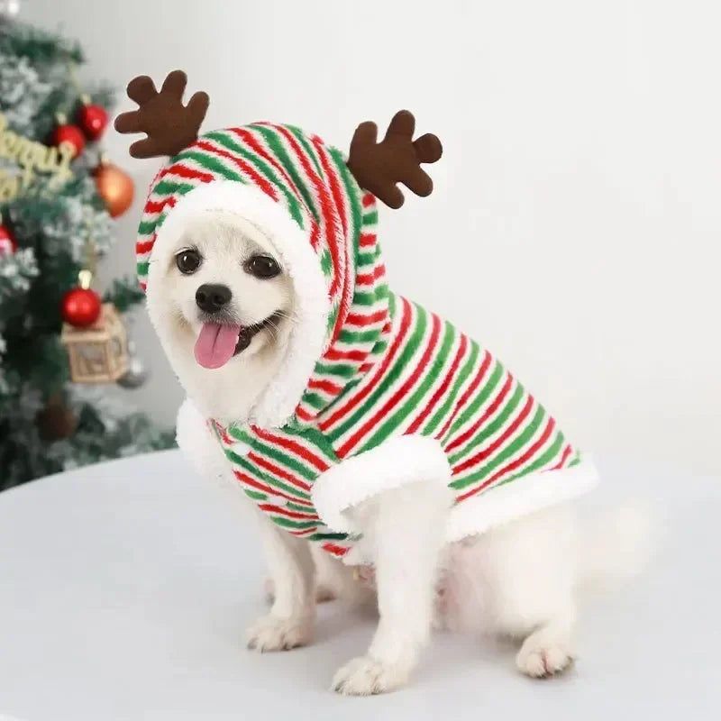 Dog Elk Santa Claus Hoodies -  Tenini Strive Pet