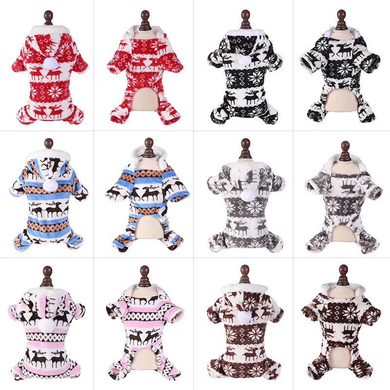 Winter Dog Christmas Jumpsuit -  Tenini Strive Pet