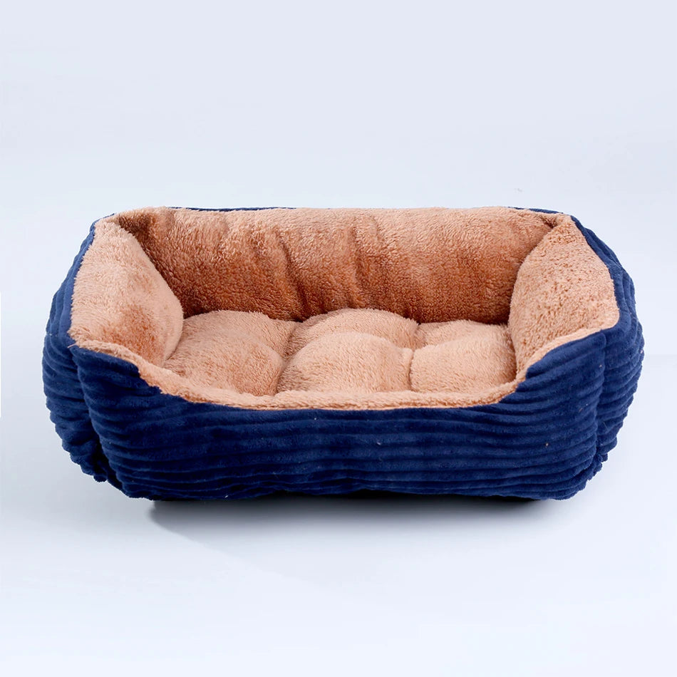 Dog Square Plush Kennel Bed -  Tenini Strive Pet