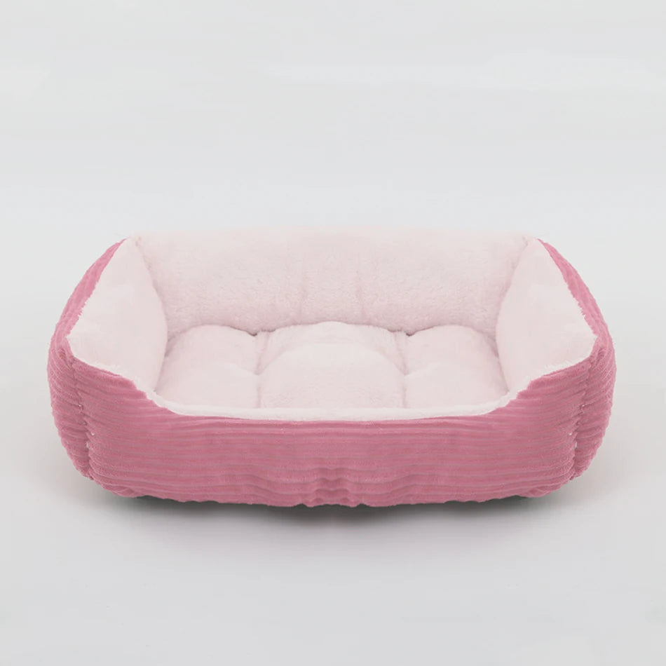 Dog Square Plush Kennel Bed -  Tenini Strive Pet