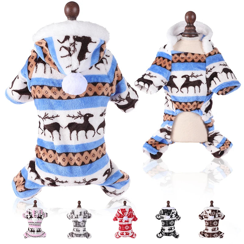Winter Dog Christmas Jumpsuit -  Tenini Strive Pet